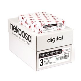 Nekoosa - Fast Pack Digital Carbonless Paper, 3-Part, Straight Sequence - Case