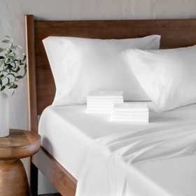 Hospitality Bulk Set of 12 White Pillowcases  – Easy Care, Assorted Sizes