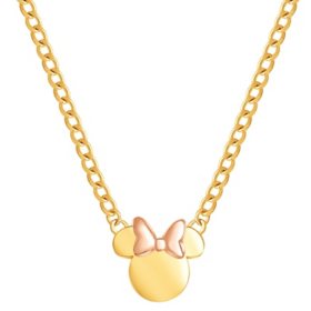 Disney Mickey or Minnie Mouse Necklace in 14K Gold