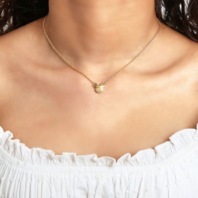 Mickey mouse 14k gold on sale necklace