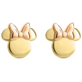 Disney Minnie Mouse Earrings in 14K Gold