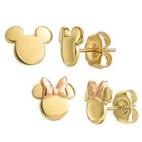 Disney Mickey or Minnie Mouse Earring in 14K Gold