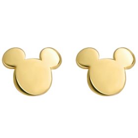 Disney Mickey or Minnie Mouse Earring in 14K Gold