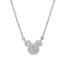 Disney 0.23 CT. T.W. Diamond Mickey Mouse Necklace in 14K Gold
