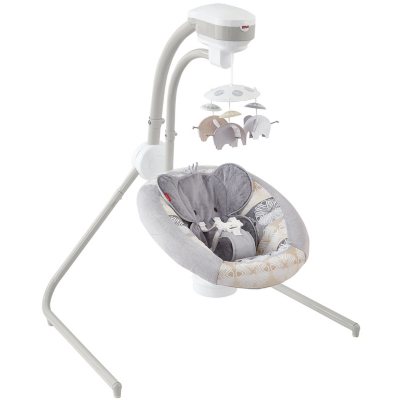 Fisher Price Elephant Safari Cradle N Swing Gray Sam S Club