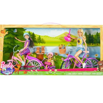 barbie sister cycling fun playset