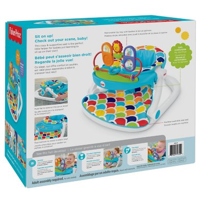 Fisher Price Sit Me Up Floor Seat Portable Baby Chair with Toys and Snack Tray Happy Hills Sam s Club