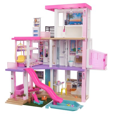 TOP BRIGHT Wooden Dollhouse with Elevator Dream Doll House for Little Girls  5 Year Olds