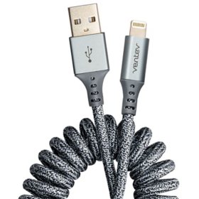Ventev Chargesync MFI Certified Apple Lightning Helix Cable (2 Pack)