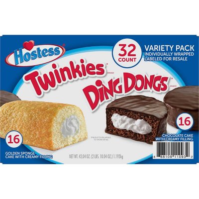 Hostess Twinkies and Ding Dongs Variety Pack (32 pk.) - Sam's Club