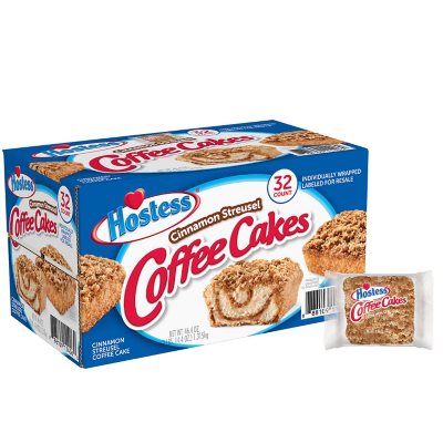 Hostess Cinnamon Streusel Coffee Cake, 1.44 oz., 32 pk. - Sam's Club