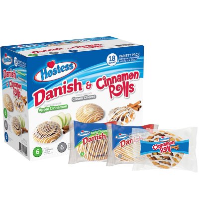 Hostess Danish and Cinnamon Rolls Variety Pack (72 oz., 18 pk.) - Sam's ...