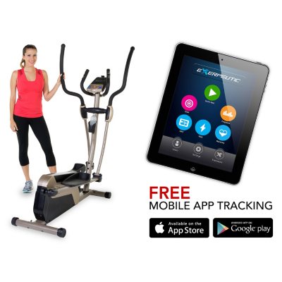 Exerpeutic heavy duty magnetic elliptical best sale with optional bluetooth app tracking