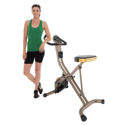 exerpeutic gold 525xlr folding 400 lb maximum capacity recumbent exercise bike