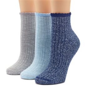 Hue Ladies 3pk Marl Mini Boot Sock