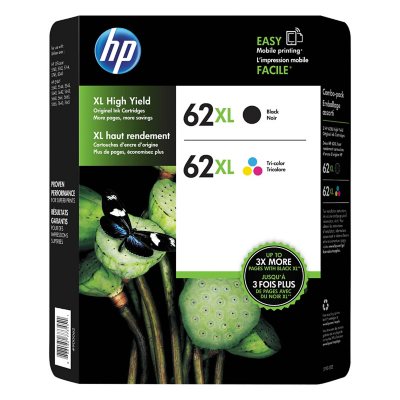 HP 62XL High Yield Ink, Combo Pack, 2 Pack - Sam's Club