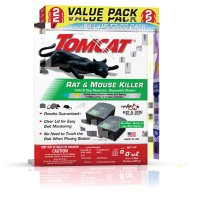Tomcat Rat & Mouse Killer, Child & Dog Resistant, Disposable Station Value Pack - 2 Pre-filled Disposable Bait Stations