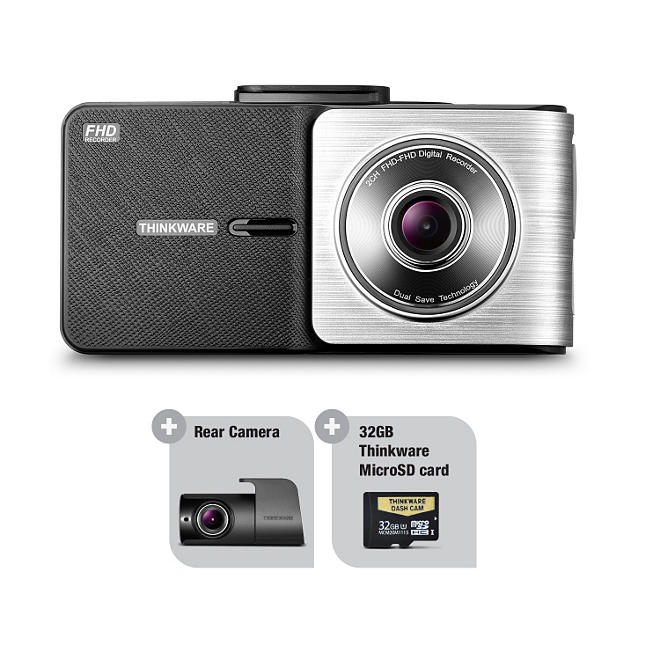 THINKWARE X500 Dash Cam Bundle with Rear View Camera and 32GB MicroSD Card