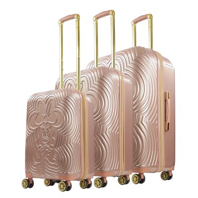 Disney Minnie Mouse Rolling Luggage 3 Piece Set Taupe