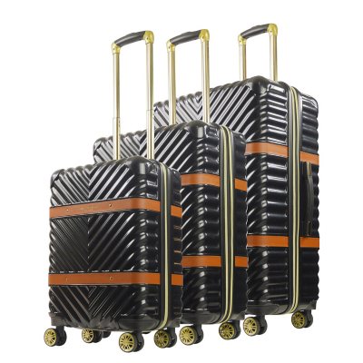 Black and discount gold luggage set