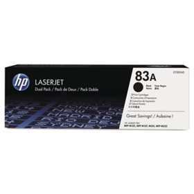 HP 83A (CF283A-D) 2-pack Original LaserJet Toner Cartridges, Black