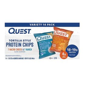 Quest Tortilla Chips Variety Pack, Nacho Cheese & Ranch 14 ct.