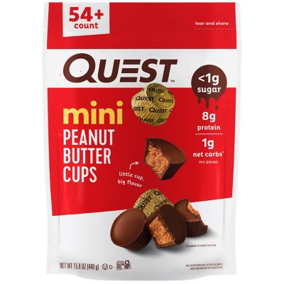 Quest Gluten Free Mini Peanut Butter Cups (15.8 oz., 54 ct.) Sam's Club