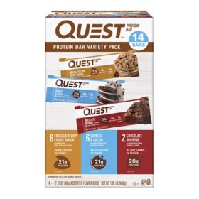 Quest Protein Bars Gluten Free, Variety Pack  14 ct.