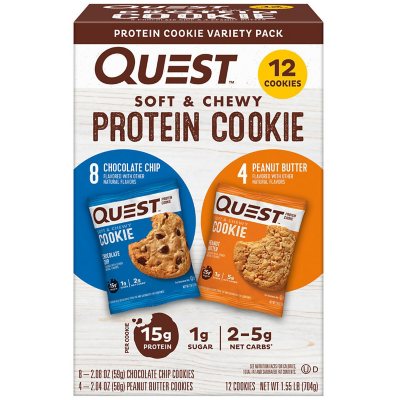 Quest Protein Cookie Double Chocolate Chip & Peanut Butter Variety Pack