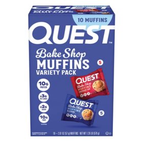 Quest Bake Shop 10g Protein Muffins, Variety Pack, 10 ct.