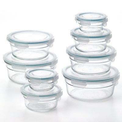 Glasslock 16-Piece Round Shape Glass Food Storage Set