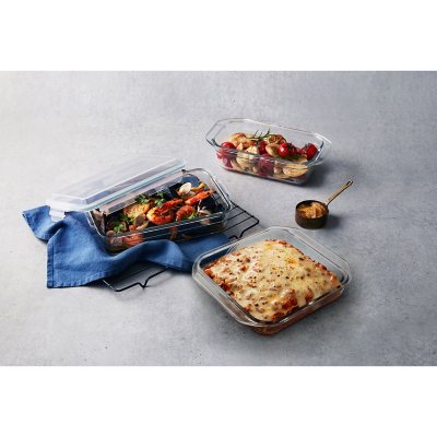 Glasslock 6-Piece Glass Bakeware Food Storage Set - Sam's Club