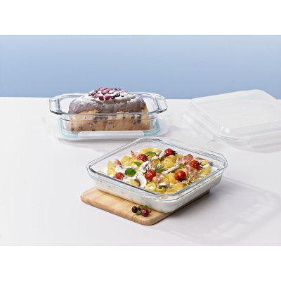 Glasslock 6-Piece Glass Bakeware Food Storage Set