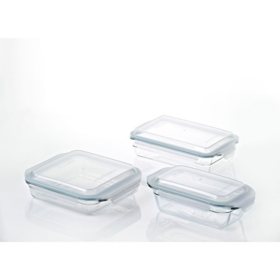 Glasslock 6-Piece Glass Bakeware Food Storage Set