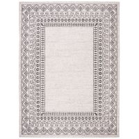 Courtyard Collection Rug - Black and Beige, 8' x 11'