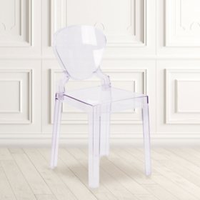 Ghost Chair with Tear Back in Transparent Crystal