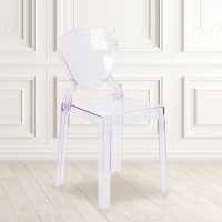 Ghost Chair with Tear Back in Transparent Crystal