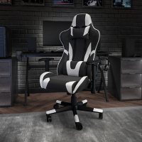 X20 Ergonomic, Adjustable Swivel Computer/Gaming Chair with Fully Reclining Back, Black LeatherSoft