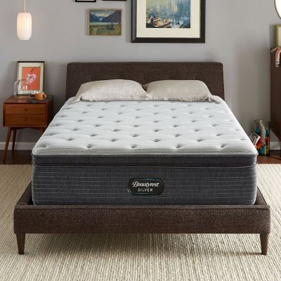 Beautyrest Silver Kayden Queen Plush Pillow Top Mattress Set Sam S Club