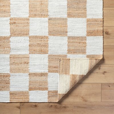 Details by Becki 2x5 Aimee Accent Rug:- Natural Check, 2'x5'