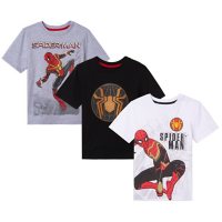 Licensed Kids' 3 Pack Spiderman T-Shirts