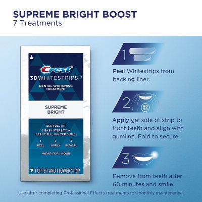 Crest 3D Whitestrips Professional Effects + Supreme Boost kit