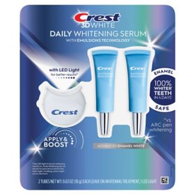 Crest 3DWhite Daily Whitening Serum, Advanced Enamel White + LED Light Treatment