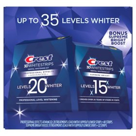 Crest 3D Whitestrips Professional Effects & Supreme Bright Whitening Kit