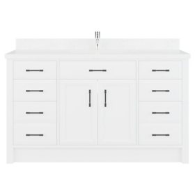 Studio Bathe Calais 60-inch Bathroom Vanity With Engineered Stone Countertop