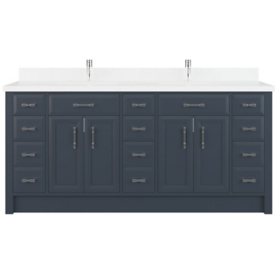 Studio Bathe Calais 75-inch Bathroom Vanity With Engineered Stone Countertop