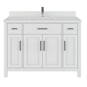 Studio Bathe Kali 48" Bathroom Vanity With Power Bar And Drawer Organizer