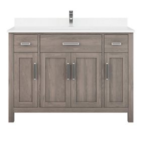 Studio Bathe Kali 48" Bathroom Vanity With Power Bar And Drawer Organizer