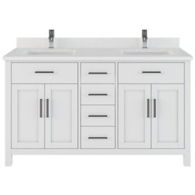 Studio Bathe Kali 60" Bathroom Vanity With Power Bar And Drawer Organizer