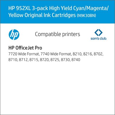  HP 952XL Yellow High-yield Ink Cartridge, Works with HP  OfficeJet 8702, HP OfficeJet Pro 7720, 7740, 8210, 8710, 8720, 8730, 8740  Series, Eligible for Instant Ink